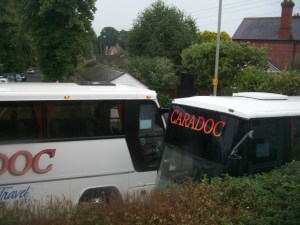 Coaches getting stuck on Much Wenlock's narrow streets