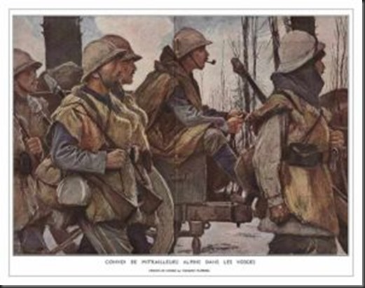300px-A_Machine-Gun_Company_of_Chasseurs_Alpins_in_the_Barren_Winter_Landscape_of_the_Vosges._painting_by_Francois_Flamenge[1]