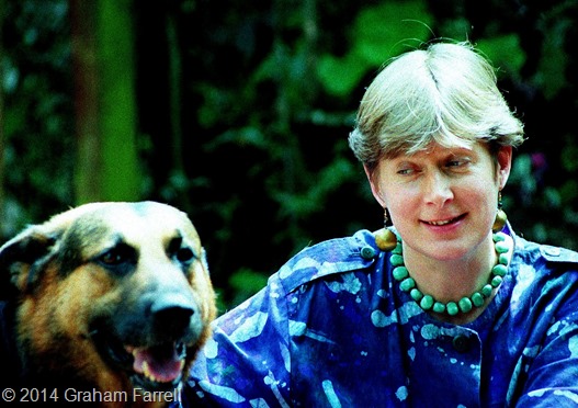 Tish and Kim the dog