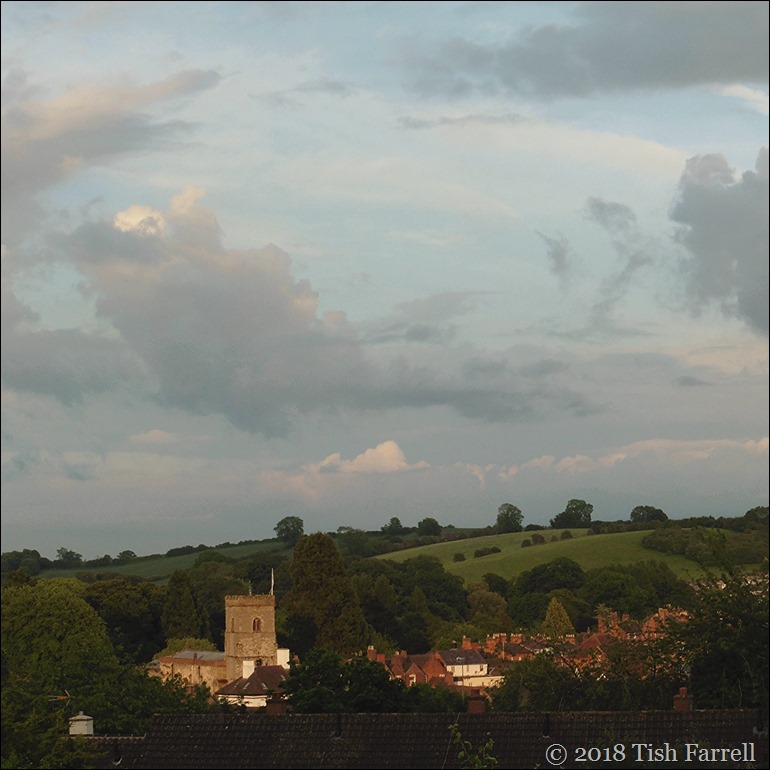 Much Wenlock from the allotment 2018 sq