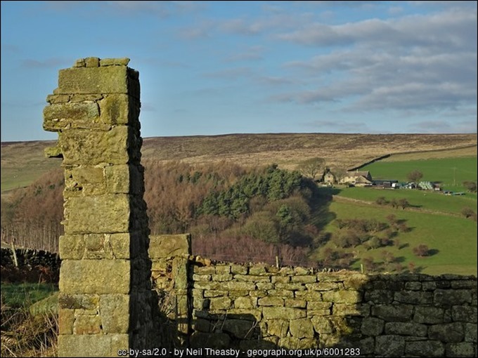 Gotherage ruin possibly with view across to Oaks which is due north geograph-6001283-by-Neil-Theasby