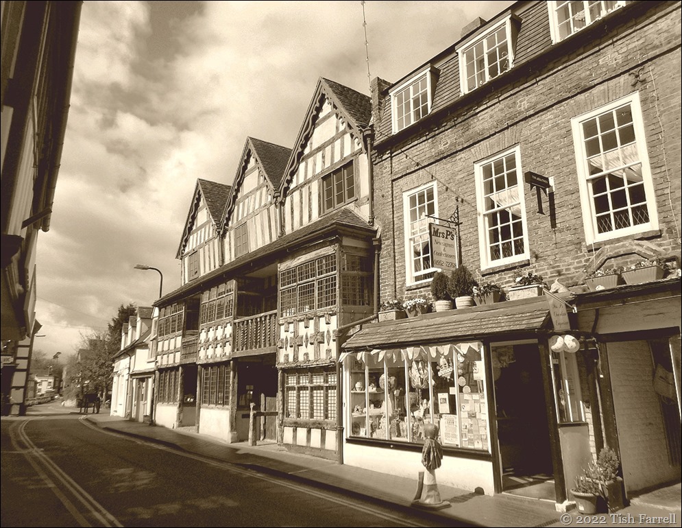 Much Wenlock High Street with Reynalds Mansion