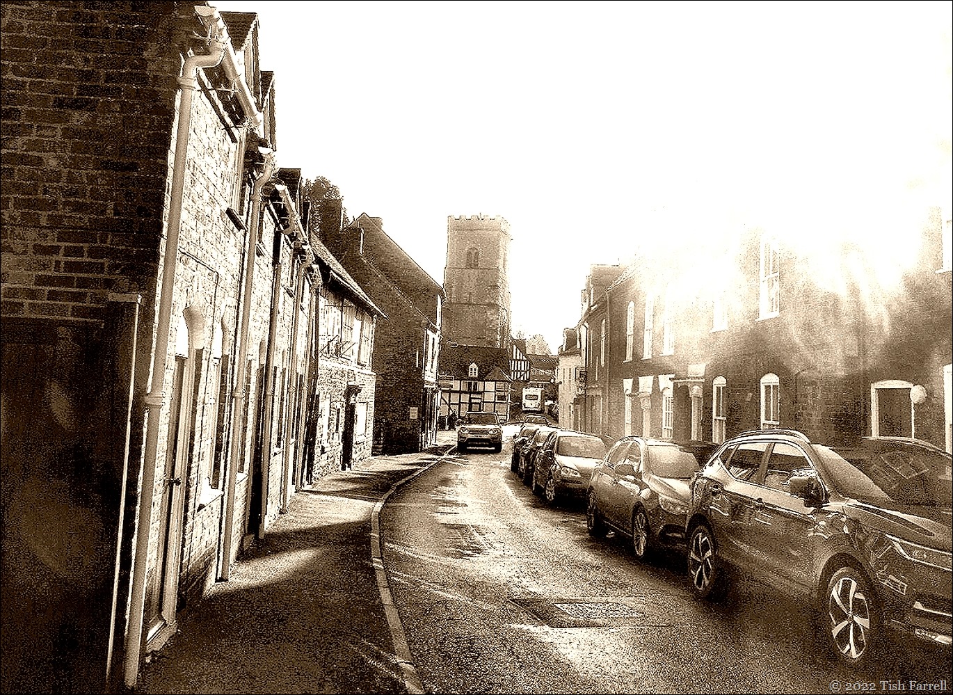 Much Wenlock Sheinton Street towards Holy Trinity Church