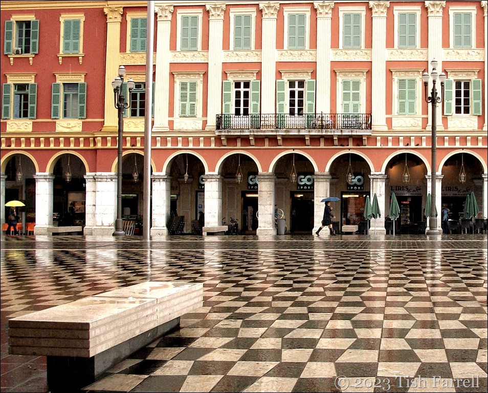 Place de Masena en pluie