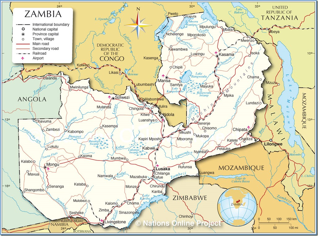 zambia-political-map
